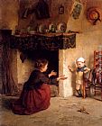 Edouard Frere Canvas Paintings - Baby's First Steps